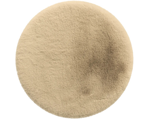 Umělá kožešina SoleVito Romance Premium sand 80 cm Kulatý koberec z umělé kožešiny