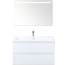 Umyvadlová sestava se zrcadlem a dvěma zásuvkami