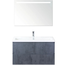 Umyvadlová skříňka se zrcadlem a osvětlením do koupelny