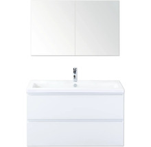 Umyvadlová sestava se zrcadlovou skříňkou a dvěma zásuvkami