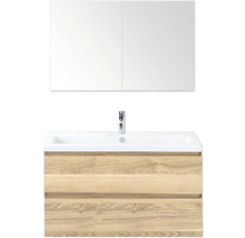 Umyvadlo se zrcadlem a skříňkou