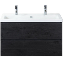 Skříňka pod umyvadlo se dvěma zásuvkami, umyvadlem a bateriemi