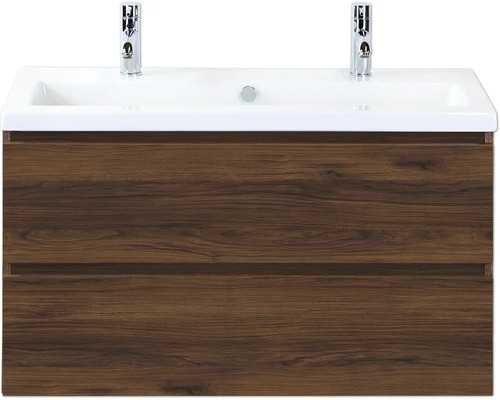 Umyvadlová skříňka se dvěma zásuvkami a armaturami