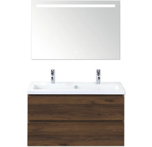 Umyvadlo se zrcadlem a spodní skříňkou