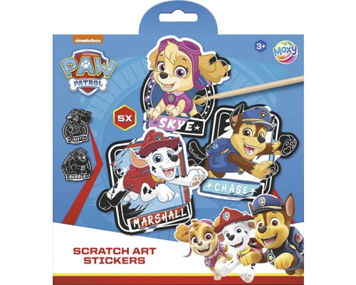 Kreativní sada na vyškrabování Paw Patrol 5 ks