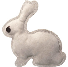 Dekorativní látkový zajíček s detaily švů