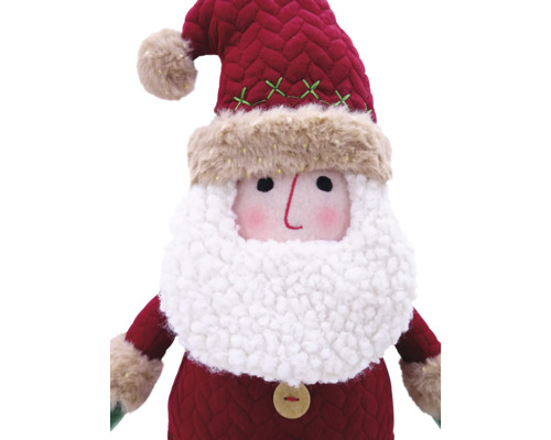Dekorativní figurka Santa Clause s plnovousem a červenou čepicí