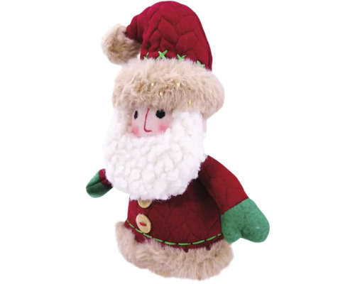 Dekorativní figurka Santa Clause s červenou čepicí a bílými vousy