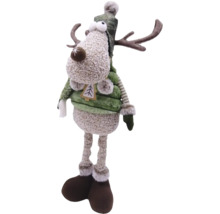 Dekorativní figurka Sob s čepicí a vestou