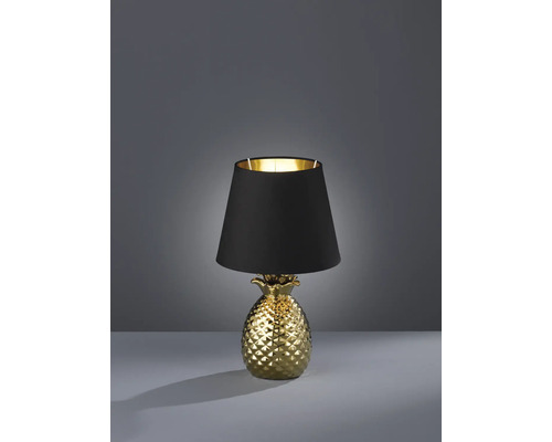 Dekorativní stolní lampa ve tvaru ananasu s černým stínidlem