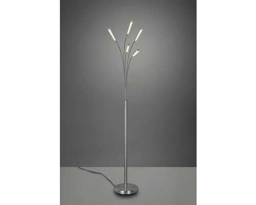 Stojací lampa s pěti kovovými rameny