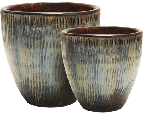 Květináč terakota Samoa set 2 ks 36 x 36 x 31 cm zelený
