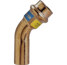 Lisovací fitink koleno 45 stupňů z kovu pro vodovodní potrubí