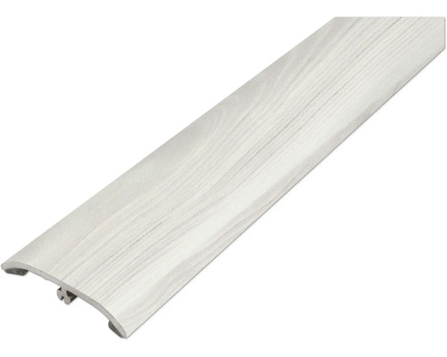 Bílá podlahová lišta s dřevěnou strukturou