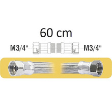 Flexibilní pancéřová hadice, délka 60 cm s připojením M3/4 palce