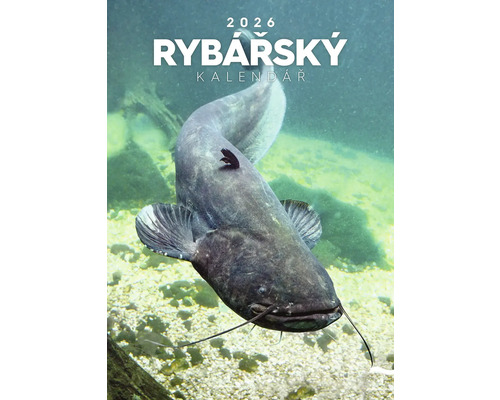 Rybářský kalendář 2026 s úhořem ve vodě
