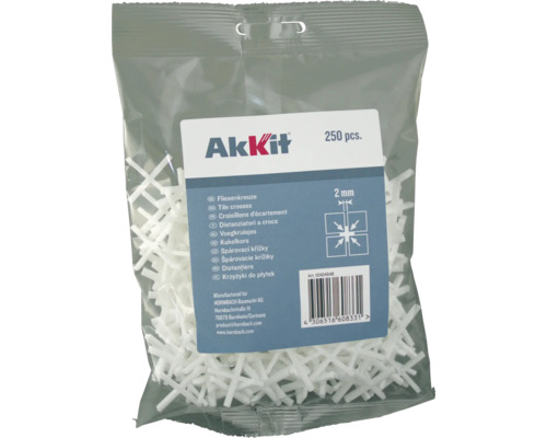Balení distančních křížků, 2 milimetry, 250 kusů