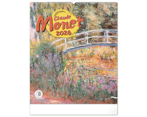 Kalendář Claude Monet na rok 2025 s motivem malby