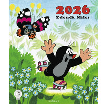 Kalendář Zdeňka Milera 2026 s krtečkem a motýlem