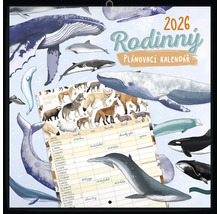 Rodinný plánovací kalendář 2026 s motivy zvířat