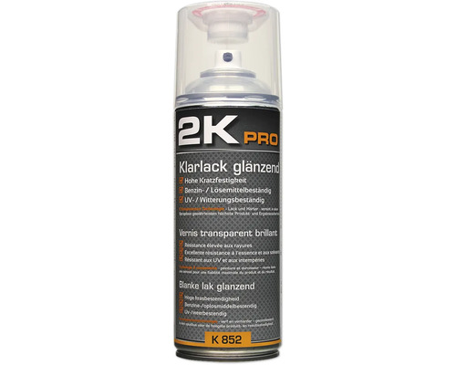 Barva ve spreji 2K PRO lesklý bezbarvý lak 400 ml 2K Pro lesklý bezbarvý lak ve spreji