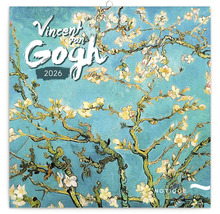 Kalendář Vincenta van Gogha na rok 2026 s motivem kvetoucích mandloní
