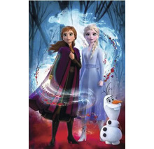 Scéna s Annou, Elsou a Olafem z filmu Ledové království