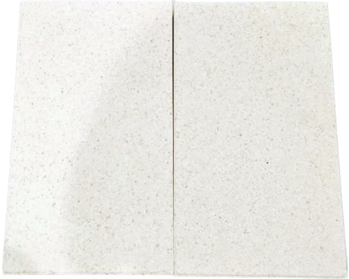 Sada desek spalovací komory, 2 díly (zadní) pro krbová kamna AMSTAD, CASABLANCA, KIRUNA, NYBORG, VERONA Dvě světlé kameninové dlaždice