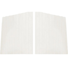 Dvě bílé dřevěné brány