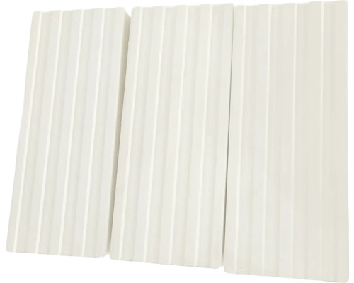 Sada desek spalovací komory, 3dílná (zadní) pro krbová kamna MERAN, MODENA Tři bílé vroubkované desky