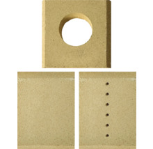 Šamotová cihla s vrtáním a otvory pro obložení krbu