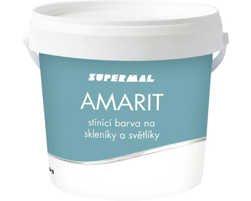 Barva na zeď Supermal Amarit bílý 1 kg Kbelík stínící barvy SUPERMAL Amarit na skleníky a světlíky