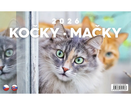 Kalendář s kočkami na rok 2026