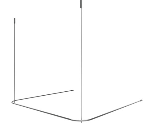 Roh na sprchový závěs do rohu