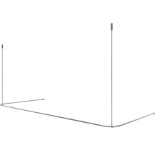 Rohová sprchová tyč pro montáž v koupelnách