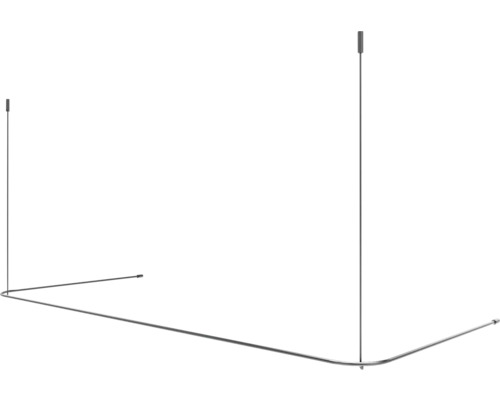 Rohová sprchová tyč pro montáž v koupelnách