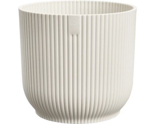 Obal na květináč VIbes Ø 9,3 x 8,8 cm bílý Žebrovaný květináč z plastu