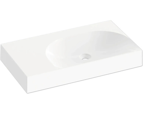 Umyvadlo na skříňku RAVAK Lite litý mramor bílá 80 mm XJXL1380001 Umyvadlo z sanitární keramiky