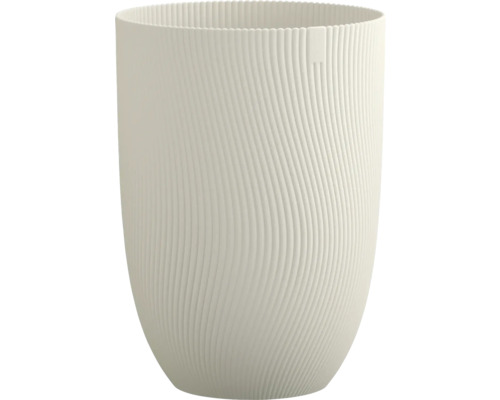 Květinový sloupek Elho Sereh plast Ø 29,5 cm V 40,5 cm houba béžová Květináč s vlnitým designem