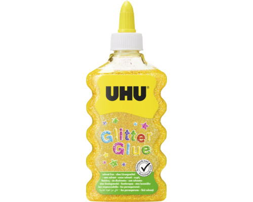Lepidlo UHU Glitter Glue Gold Maxi 185 g / 177 ml Láhev třpytivého lepidla UHU