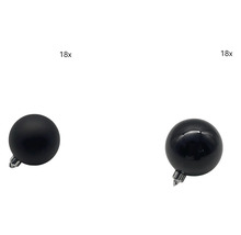 Sada 18 plastových vánočních koulí, některé matné a některé lesklé