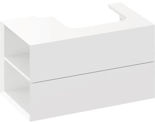 Skříňka pod umyvadlo RAVAK Lite bílá 80 x 43 x 45 cm Bílá skříňka pod umyvadlo se zásuvkou a úložným prostorem