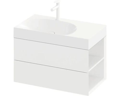 Skříňka pod umyvadlo s umyvadlem a vodovodní baterií