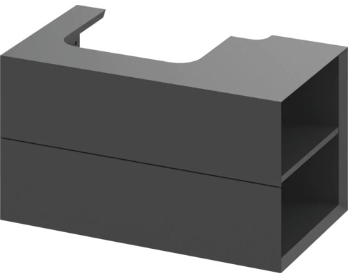 Skříňka pod umyvadlo RAVAK Lite černá 80 x 43 x 45 cm Skříňka pod umyvadlo se zásuvkou a dvěma policemi