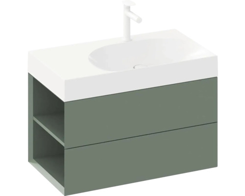 Skříňka pod umyvadlo se dvěma zásuvkami a policí