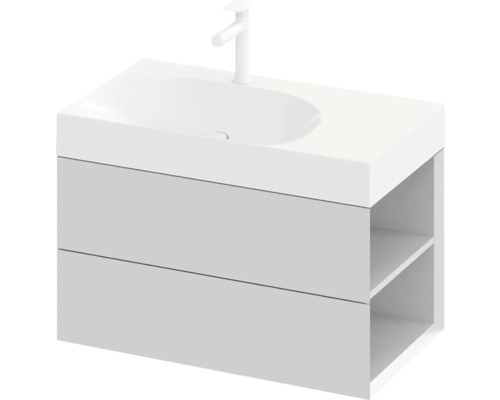 Umyvadlová skříňka se dvěma zásuvkami a úložným prostorem