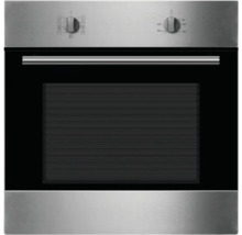 Vestavná nerezová trouba se skleněnou přední stranou a otočnými knoflíky