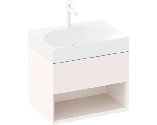 Umyvadlová skříňka se zásuvkou a otevřenou přihrádkou