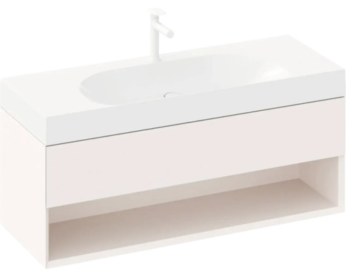 Umyvadlo s umyvadlovou skříňkou a spodní skříňkou do koupelny