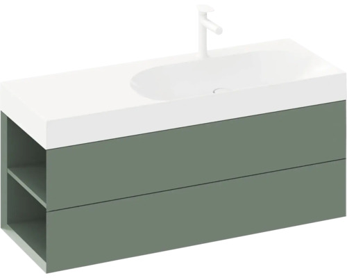 Skříňka pod umyvadlo s umyvadlem a dvěma zásuvkami